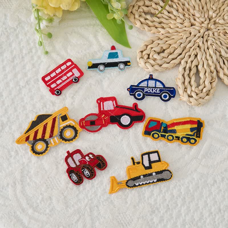 Kids DIY Interchangeable Patch Sweatshirt - Car Patches (1 pack) - 6-7T - image 6