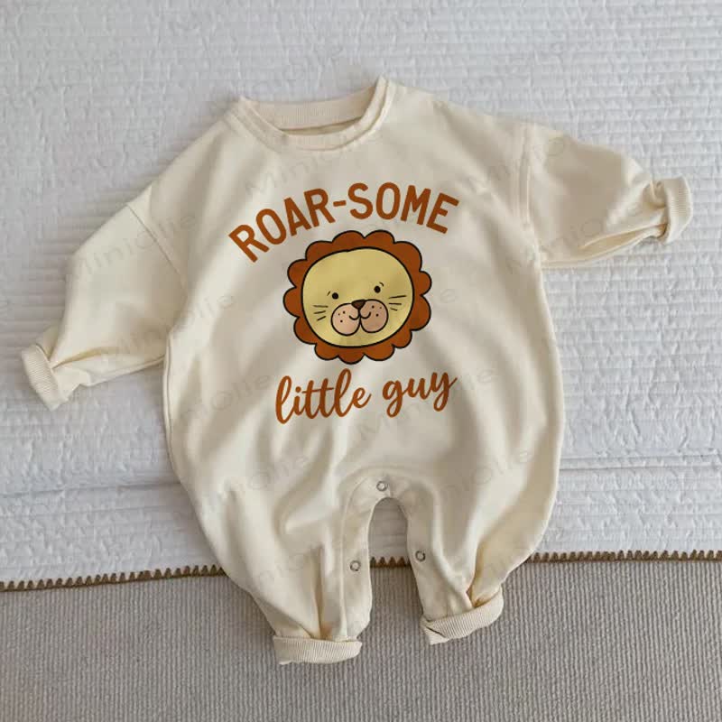 ROAR‑SOME LITTLE GUY Baby Beige Romper - Beige - 2-3T - image 1