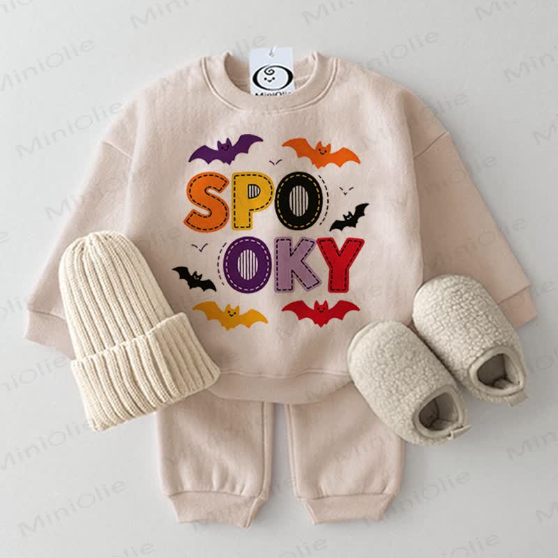 SPOOKY Baby Bat 2-piece Beige Set - Beige - 2-3T - image 1
