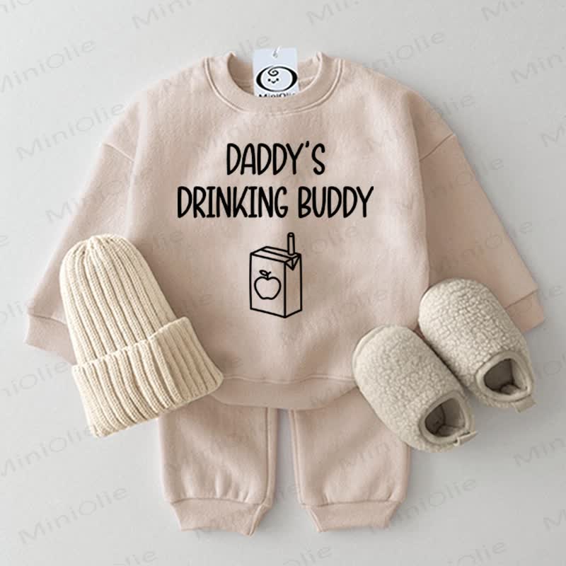 DADDY'S DRINKING BUDDY Baby 2-piece Beige Set - Beige - 2-3T - image 1