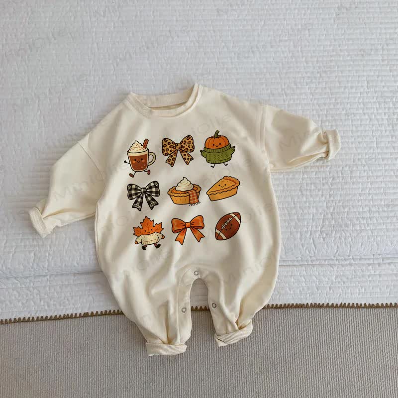 Baby Halloween Desserts Beige Romper - Beige - 2-3T - image 1