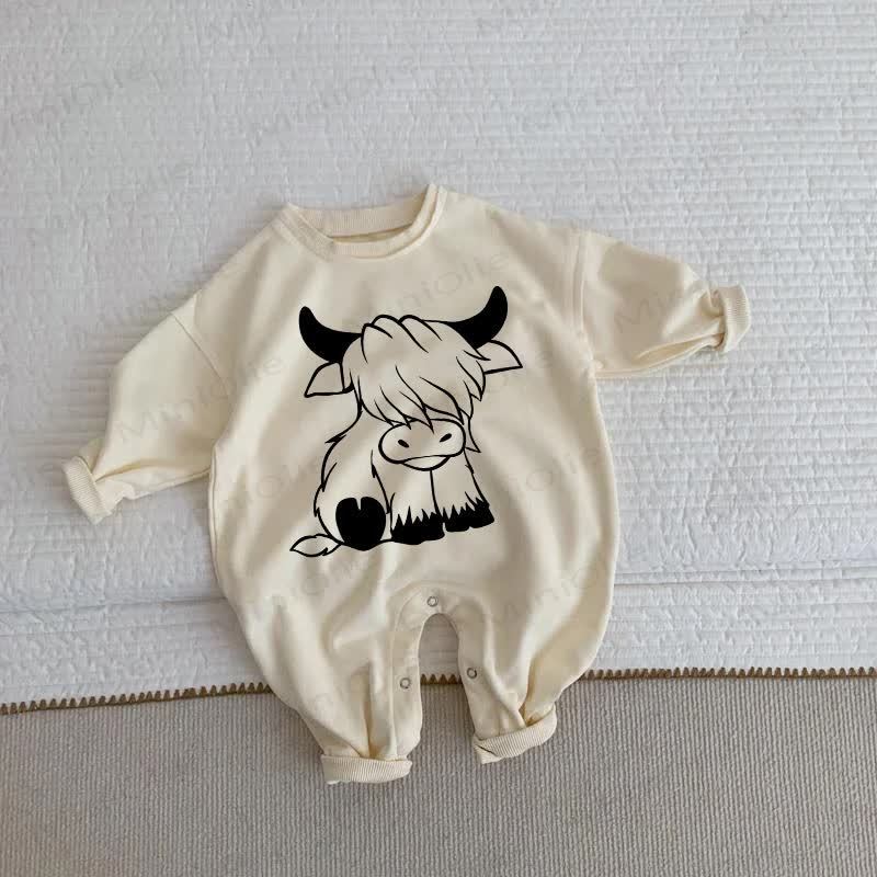 Baby Bull Beige Romper - Beige - 2-3T - image 1