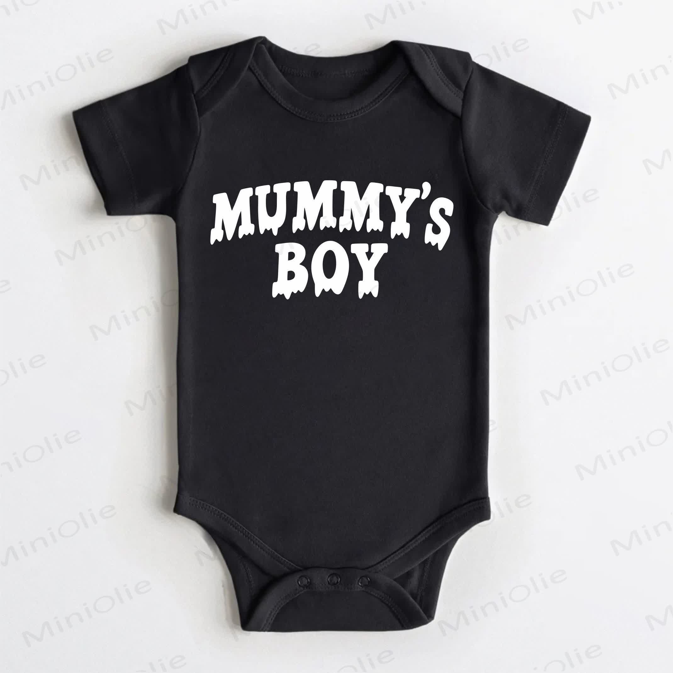 MUMMY'S BOY Baby Black Bodysuit - Black - 18-24M - image 1