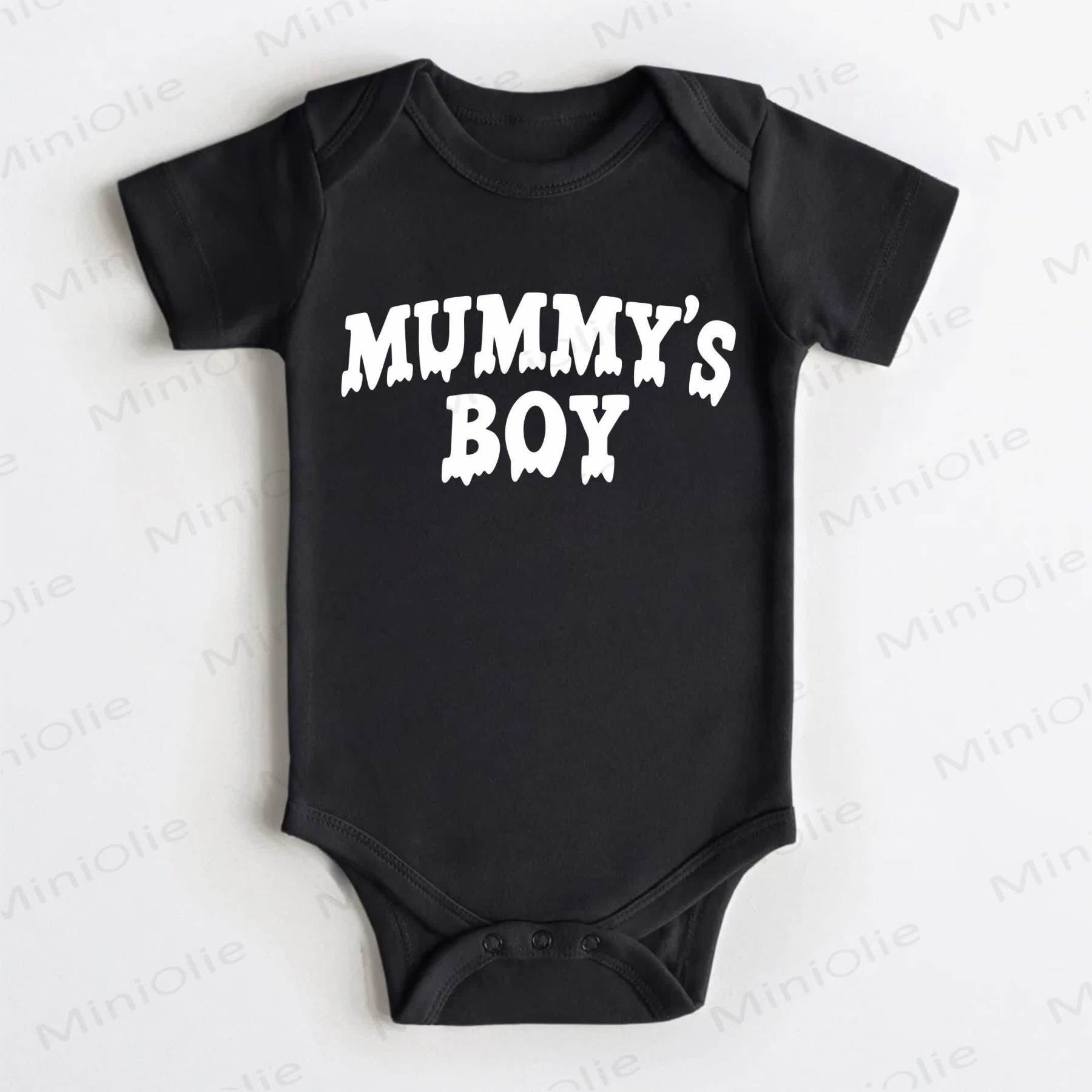 MUMMY'S BOY Baby Black Bodysuit - Black - 18-24M - image 1