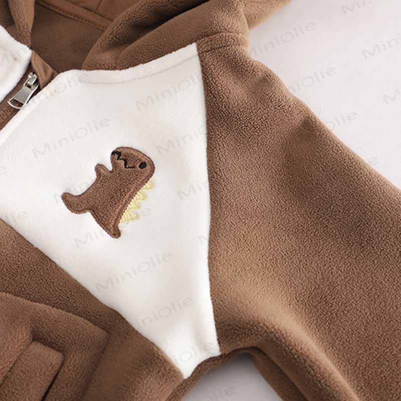 Baby Toddler Cozy Dinosaur Hooded Jacket and Pants 2-piece Set - image 6
