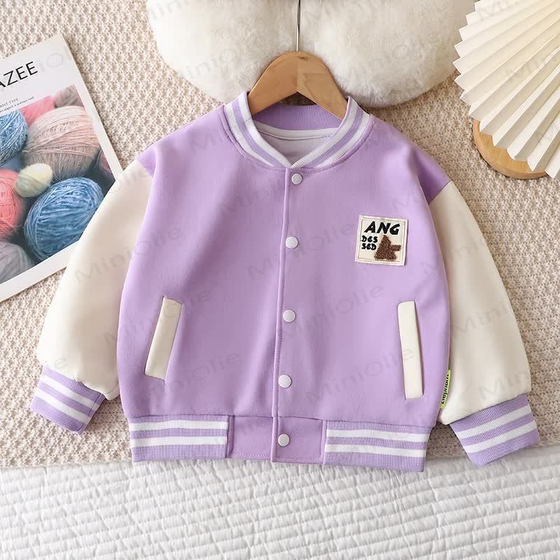Toddler Contrast Sleeve Jacket - Purple - 12-13T - image 5