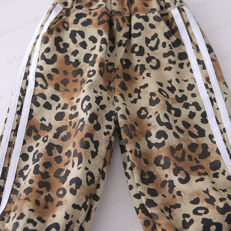 Toddler Baby Boy Sweatshirt and Leopard Print Jogger 2-piece Set with Bag - image 8