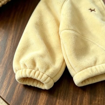 Toddler Kid Puppy Embroidered Fleece Jacket and Pants 2-piece Set - image 7