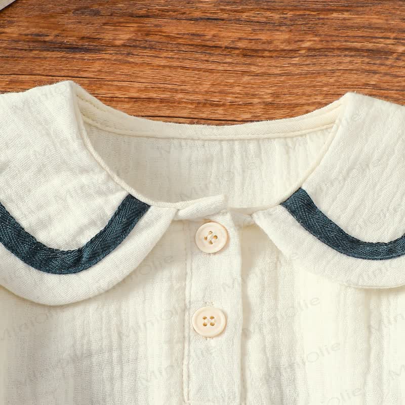 Toddler Girls Peter Pan Collar Top and Pants 2-piece Set - image 5