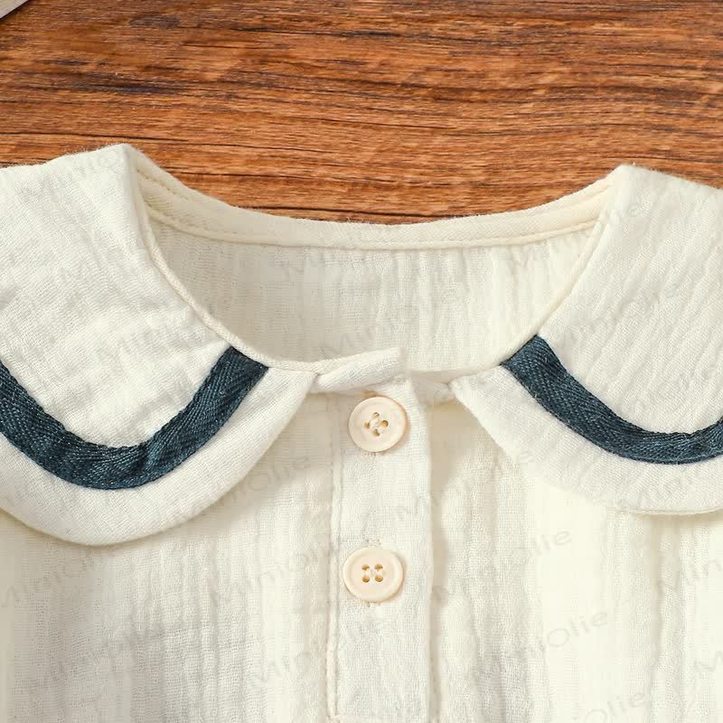 Toddler Girls Peter Pan Collar Top and Pants 2-piece Set - image 5