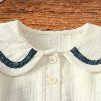 Toddler Girls Peter Pan Collar Top and Pants 2-piece Set - image 5