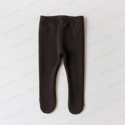 Baby Solid Color Basic Comfort Tights - Brown - 18-24M - image 8