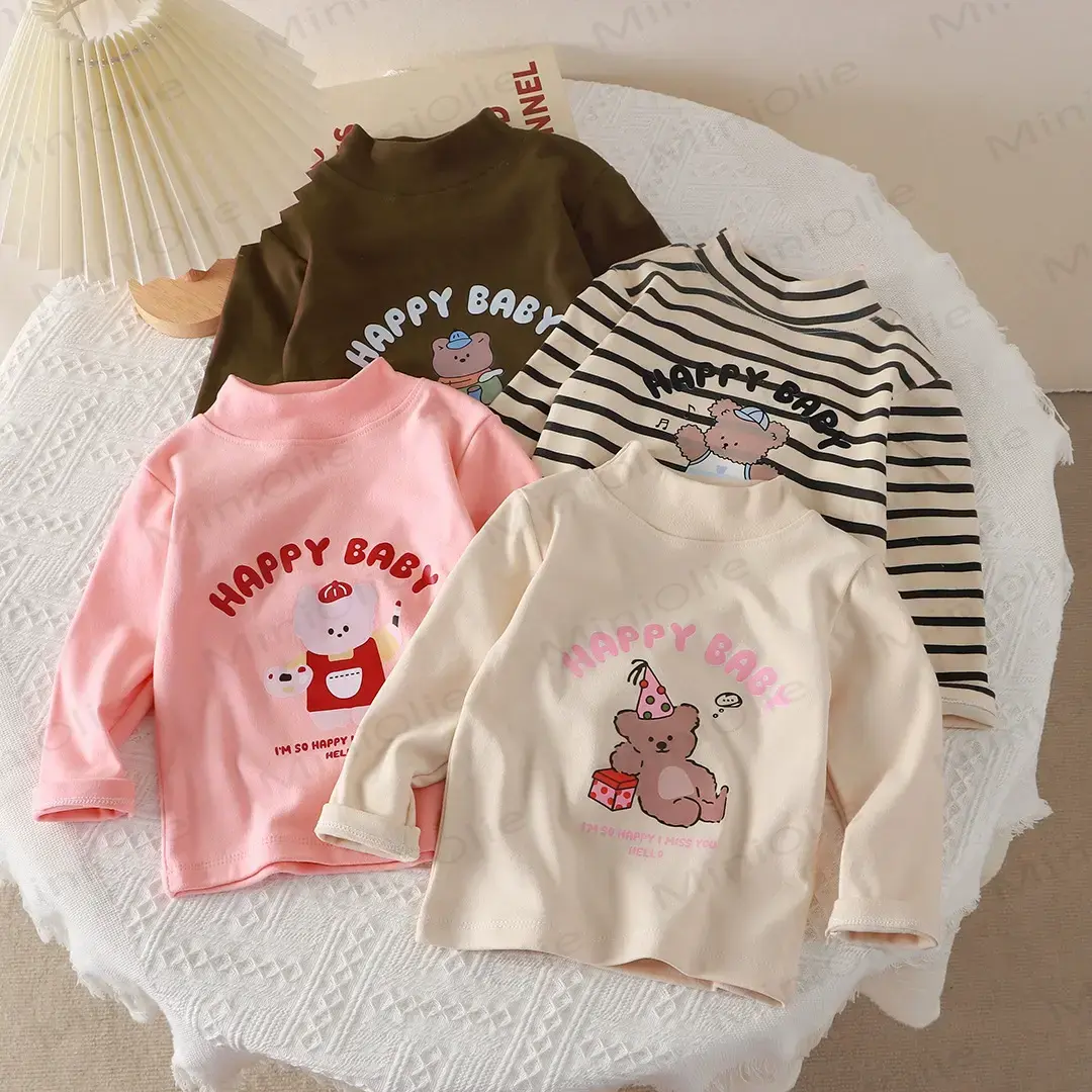HAPPY BABY Toddler Bear Print Long Sleeve T-Shirt - image 1