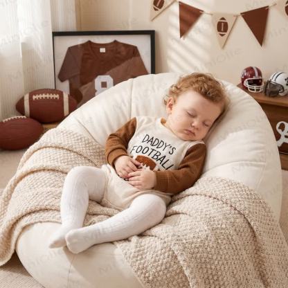 DADDY'S FOOTBALL BUDDY Baby Raglan Graphic Bodysuit - image 8