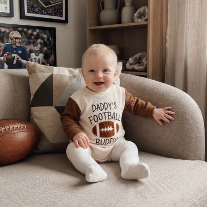 DADDY'S FOOTBALL BUDDY Baby Raglan Graphic Bodysuit - image 10