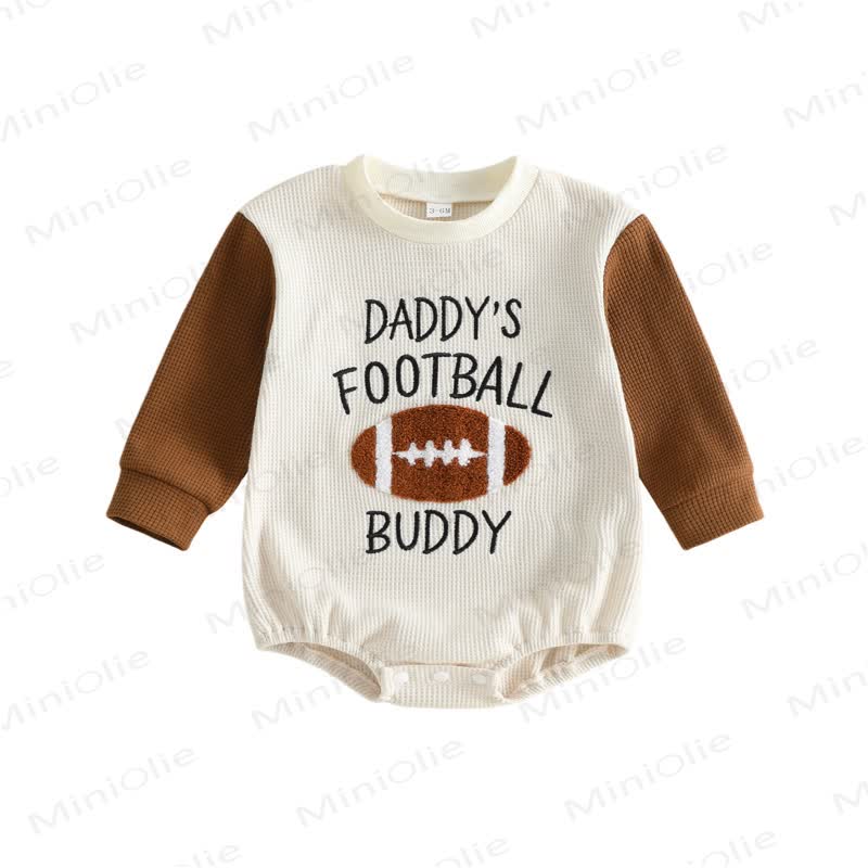 DADDY'S FOOTBALL BUDDY Baby Raglan Graphic Bodysuit - image 9