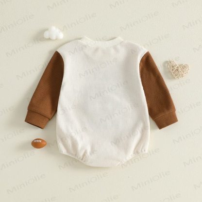 DADDY'S FOOTBALL BUDDY Baby Raglan Graphic Bodysuit - image 3