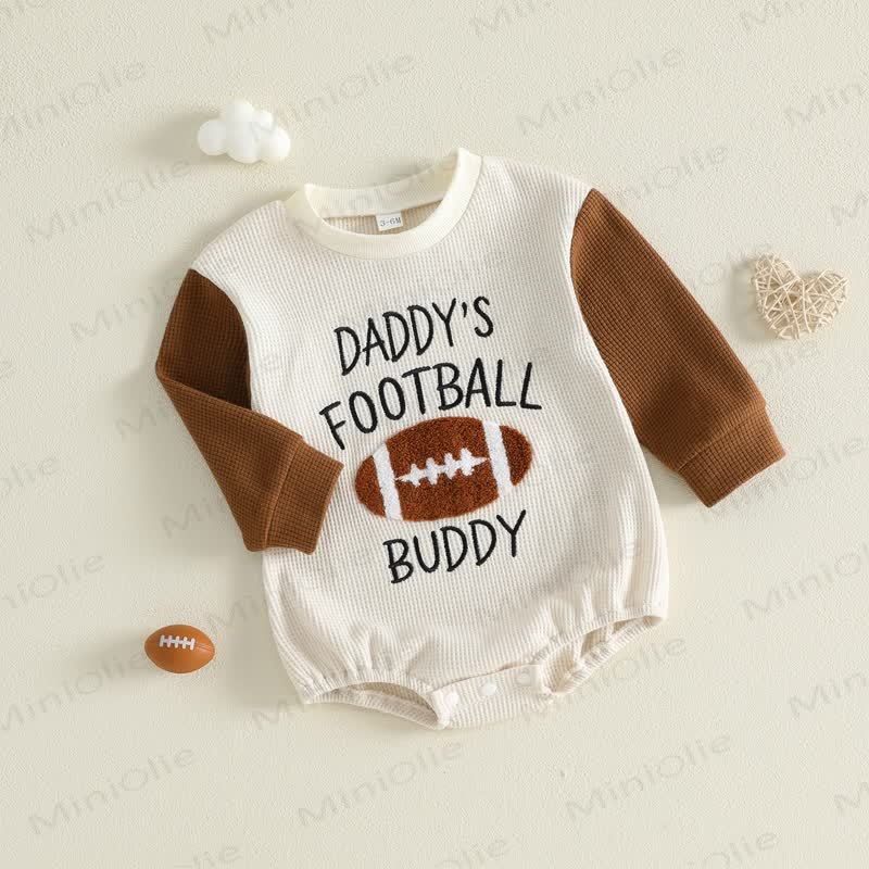 DADDY'S FOOTBALL BUDDY Baby Raglan Graphic Bodysuit - image 2