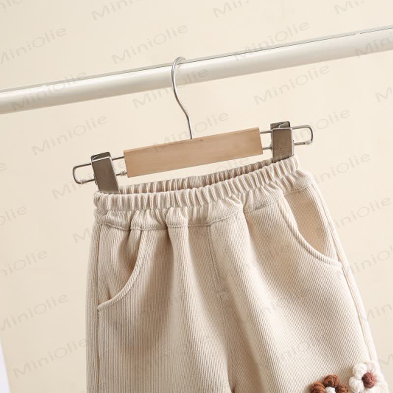 Toddler Girl Fleece Flower Ruffle Jogger - image 7