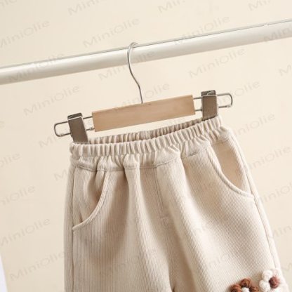 Toddler Girl Fleece Flower Ruffle Jogger - image 7