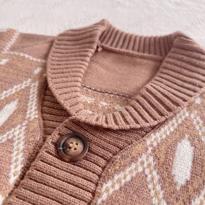 Baby Toddler Cozy Jacquard Knit Cardigan and Pants 3-piece Set - image 8