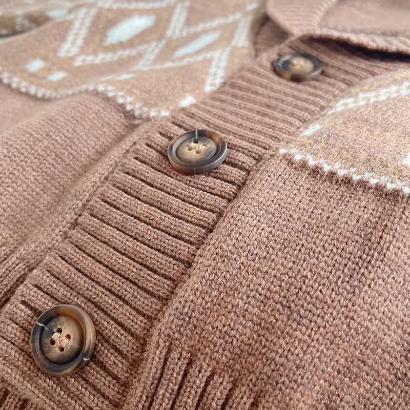 Baby Toddler Cozy Jacquard Knit Cardigan and Pants 3-piece Set - image 9