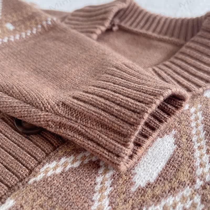 Baby Toddler Cozy Jacquard Knit Cardigan and Pants 3-piece Set - image 10