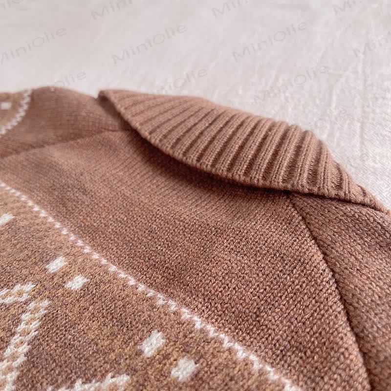 Baby Toddler Cozy Jacquard Knit Cardigan and Pants 3-piece Set - image 11