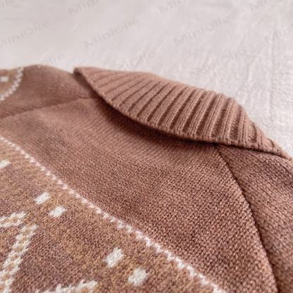 Baby Toddler Cozy Jacquard Knit Cardigan and Pants 3-piece Set - image 11