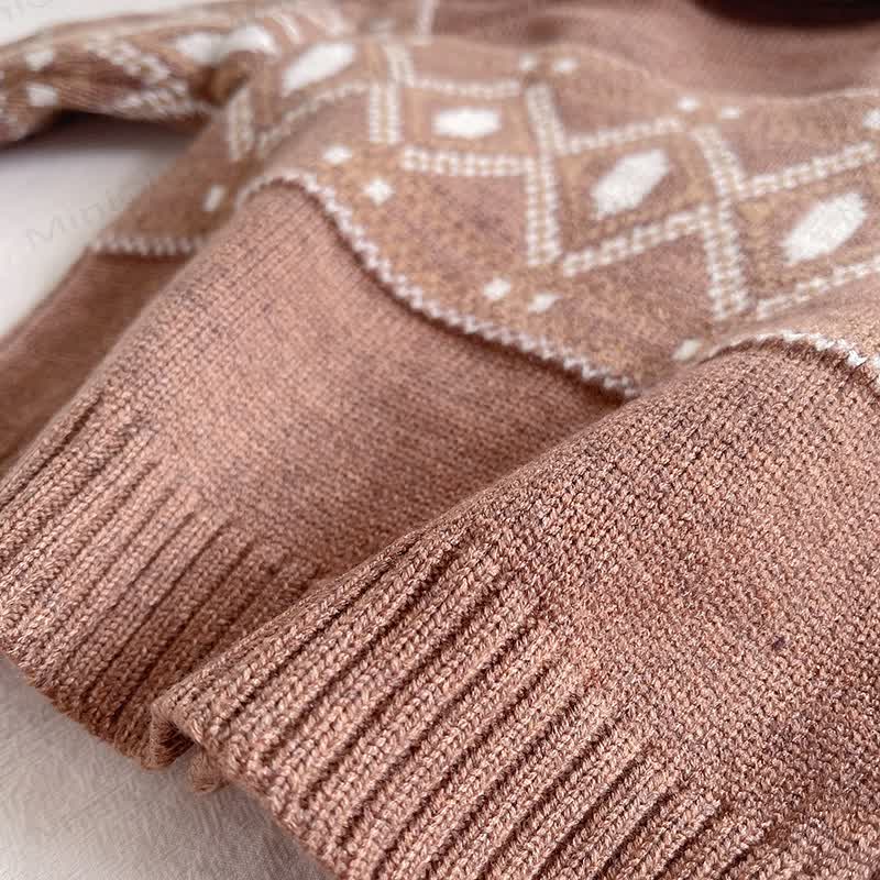 Baby Toddler Cozy Jacquard Knit Cardigan and Pants 3-piece Set - image 12