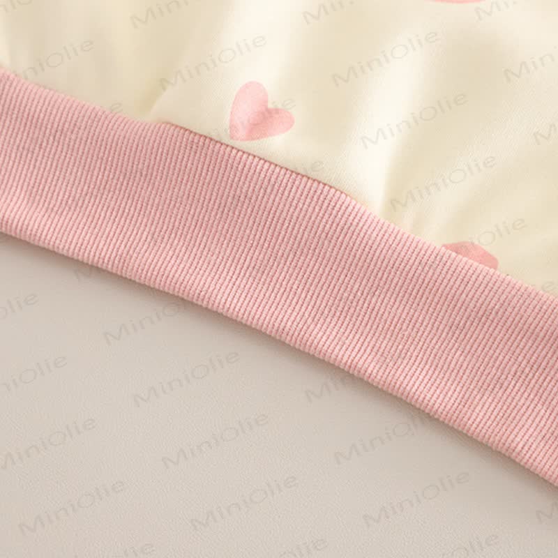 LOVELY Toddler Baby Girl Heart Print Top and Pants 2-piece Set - image 9