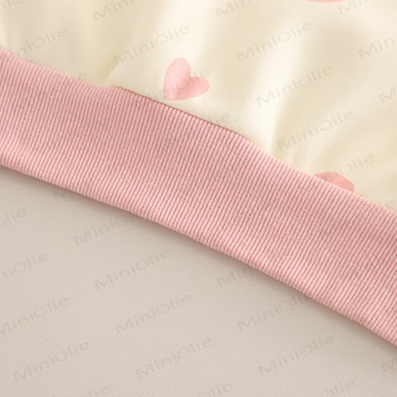 LOVELY Toddler Baby Girl Heart Print Top and Pants 2-piece Set - image 9