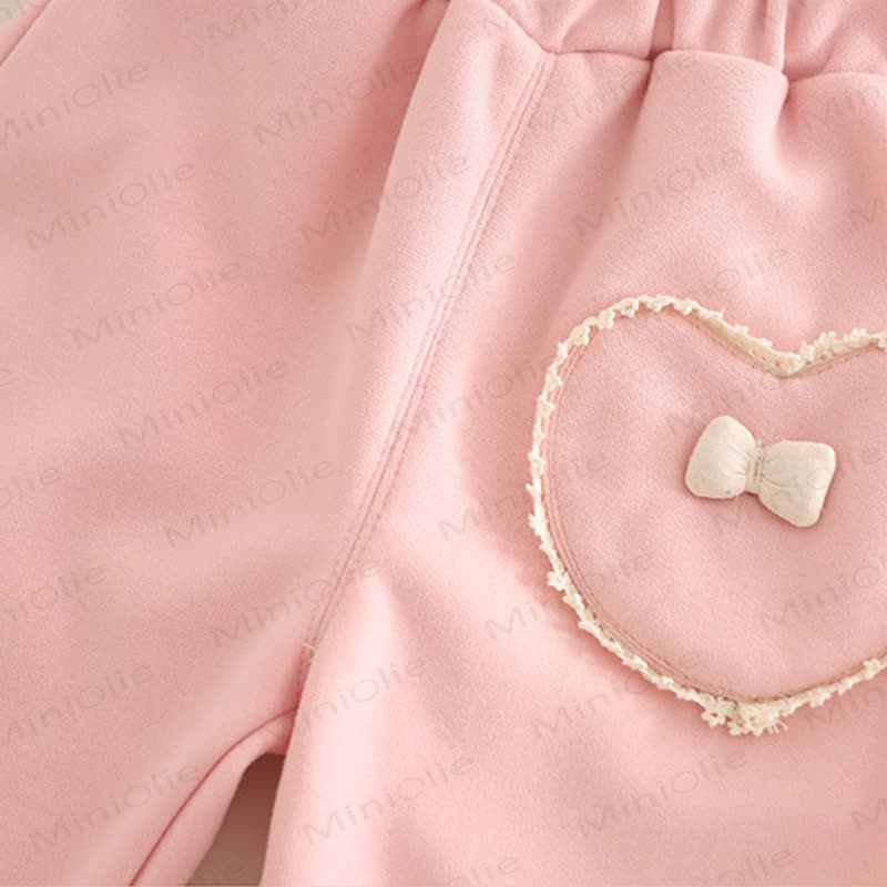 LOVELY Toddler Baby Girl Heart Print Top and Pants 2-piece Set - image 11