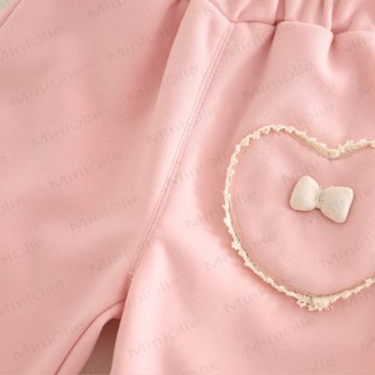 LOVELY Toddler Baby Girl Heart Print Top and Pants 2-piece Set - image 11