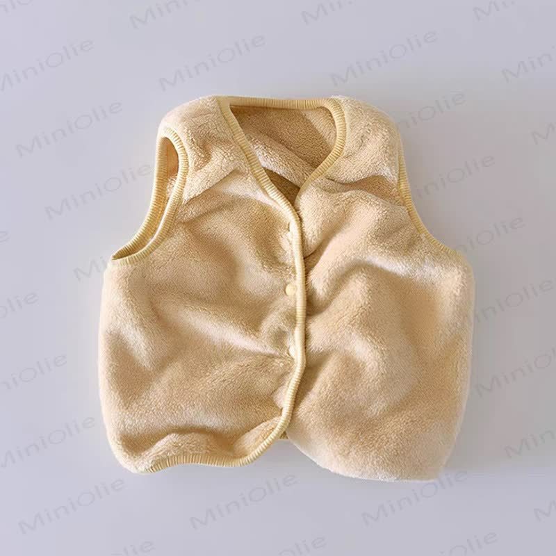 Baby Fleece Snap Front Vest - Yellow - 18-24M - image 3