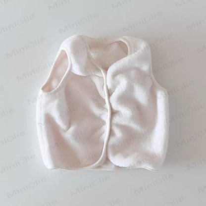 Baby Fleece Snap Front Vest - Beige - 18-24M - image 5