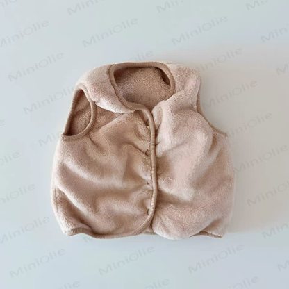 Baby Fleece Snap Front Vest - Khaki - 18-24M - image 6