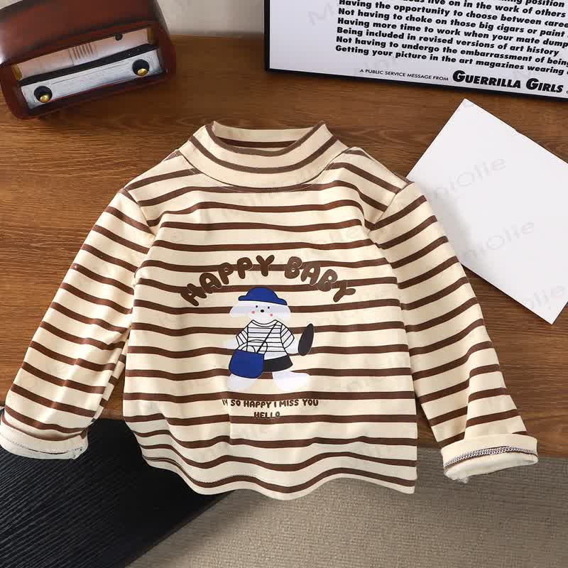 HAPPY BABY Toddler Bear Print Long Sleeve T-Shirt - Khaki - 8-9T - image 8