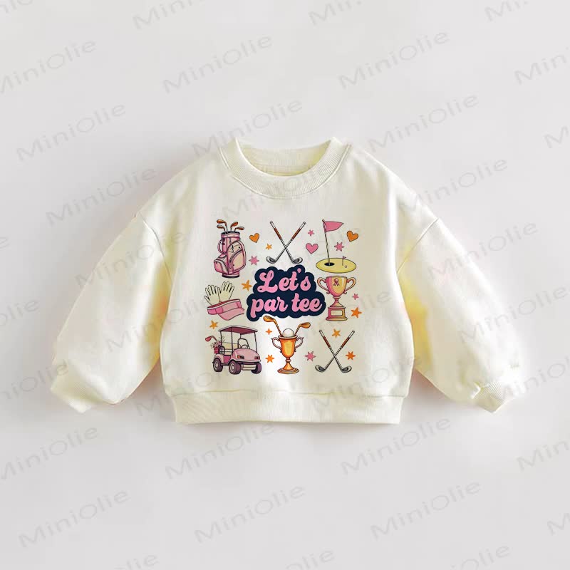 LET'S PARTEE Baby Toddler Cream Sweatshirt - Cream - 3-5T - image 1