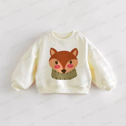 Baby Toddler Cream Fox Sweatshirt - Cream - 3-5T - image 1