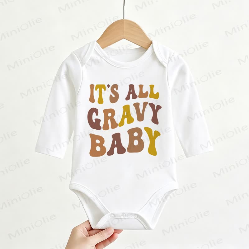 I'M ALL GRAVY BABY Baby White Bodysuit - White - 12-18M - image 1