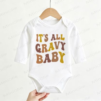 I'M ALL GRAVY BABY Baby White Bodysuit - White - 12-18M - image 1