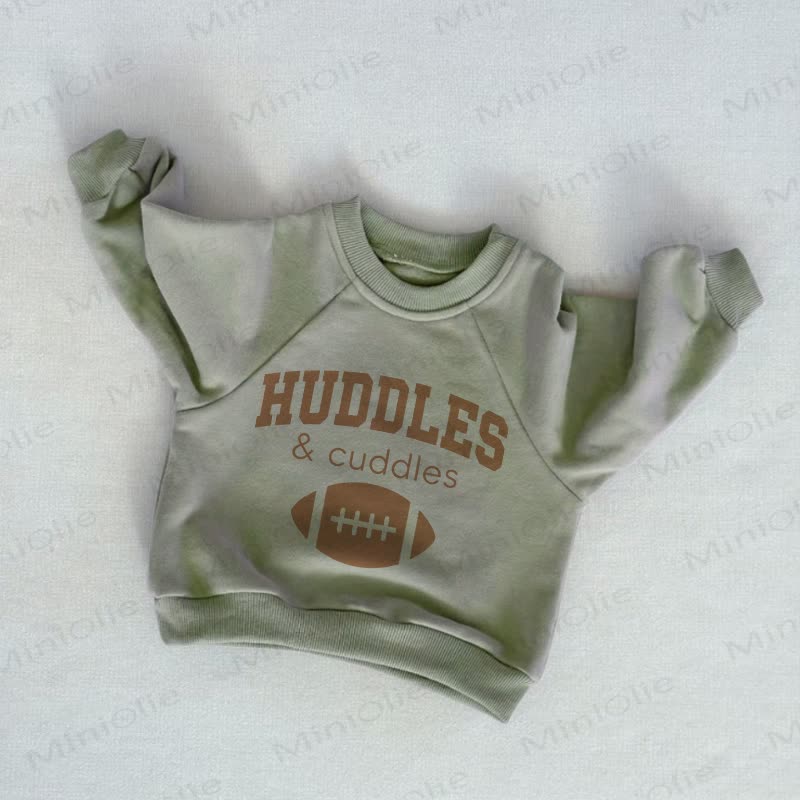 HUDDLES & CUDDLES Baby Toddler Rugby Grey Green Sweatshirt - Grey Green - 3-5T - image 1