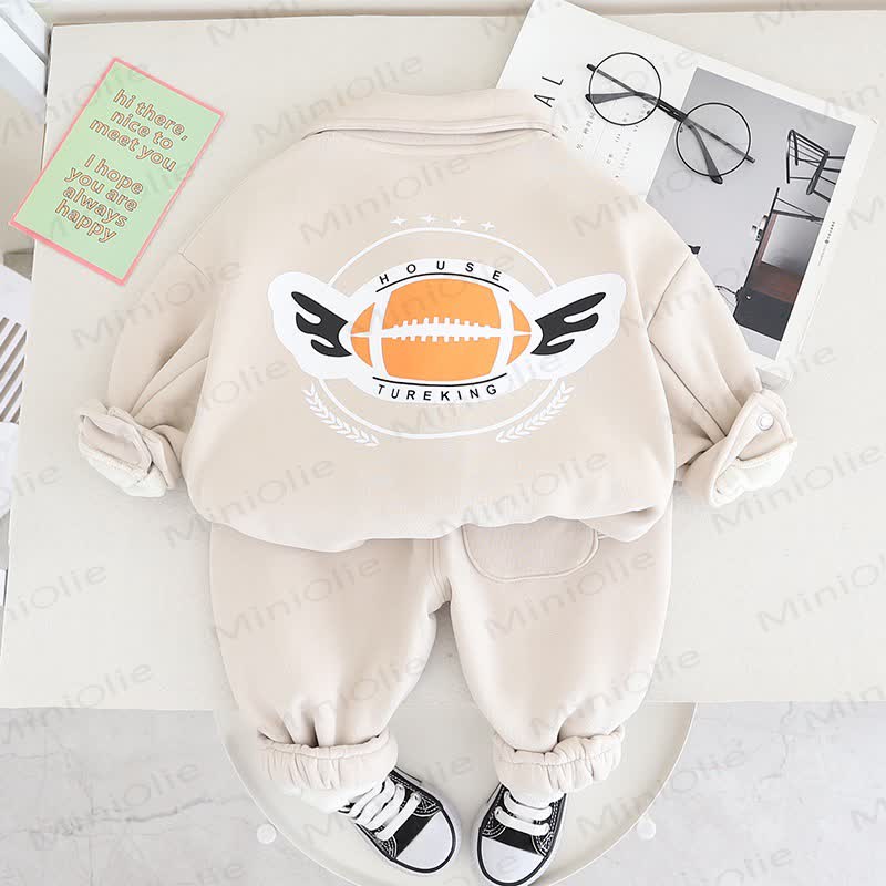 Baby Toddler Fleece Patch Pocket Shacket and Jogger 2-piece Set - image 3