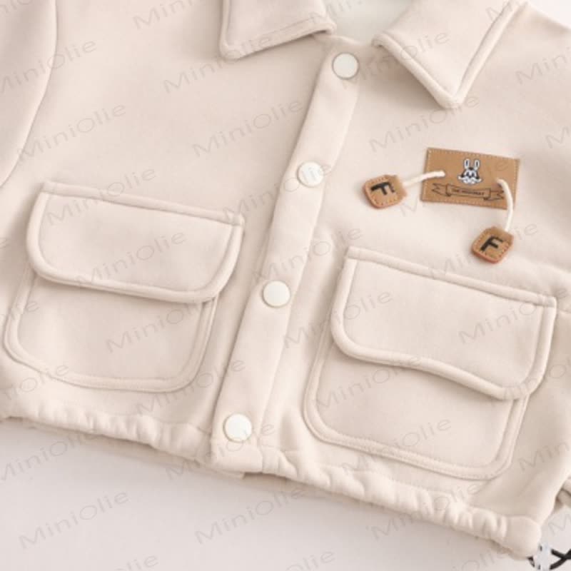 Baby Toddler Fleece Patch Pocket Shacket and Jogger 2-piece Set - image 5