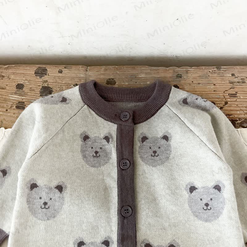Baby Bear Print  Long Sleeve Romper - image 4