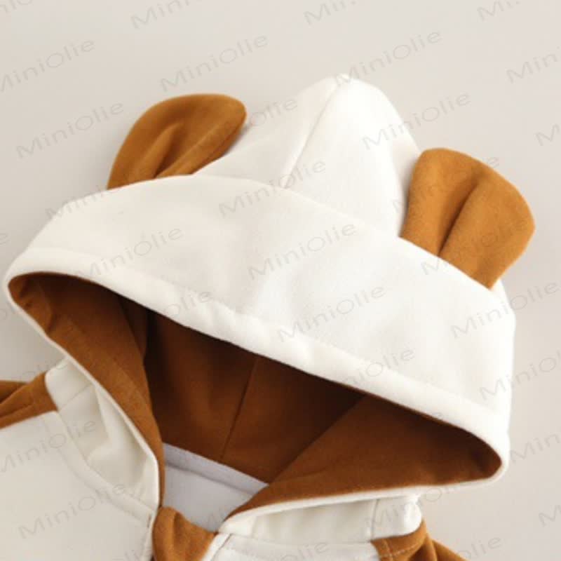 Baby Toddler Bear Patch Hooded and Jogger 3-piece Set - image 5