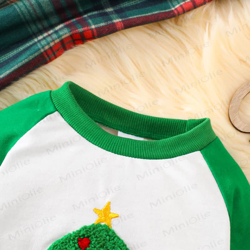 Baby Christmas Tree Long Sleeve Romper - image 3