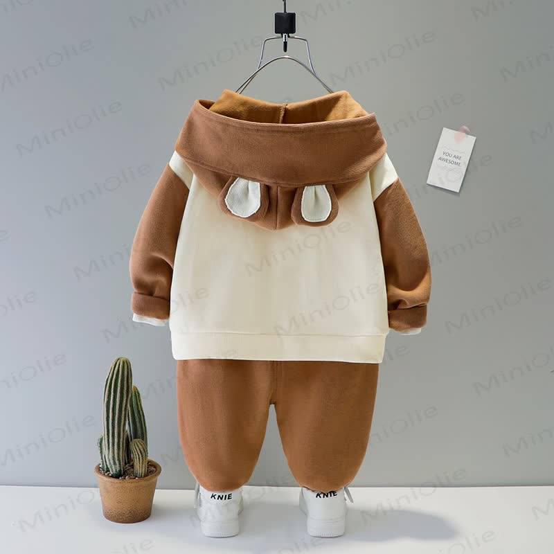 Toddler Baby Animal Pocket Hoodie and Jogger 2-piece Set - image 4