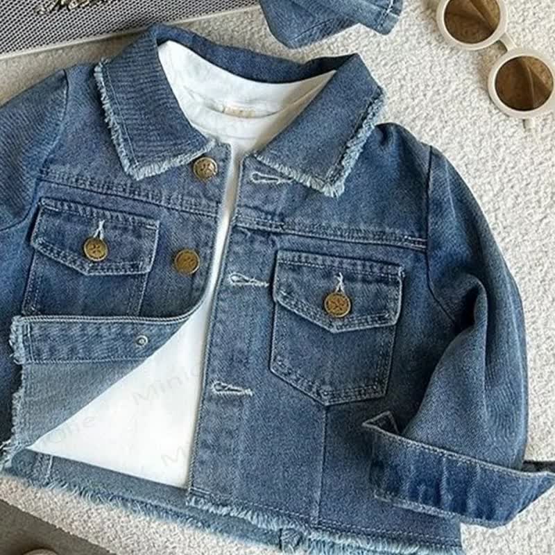 Toddler Baby Blue Denim Jacket and Skirt 2-piece Set - image 4